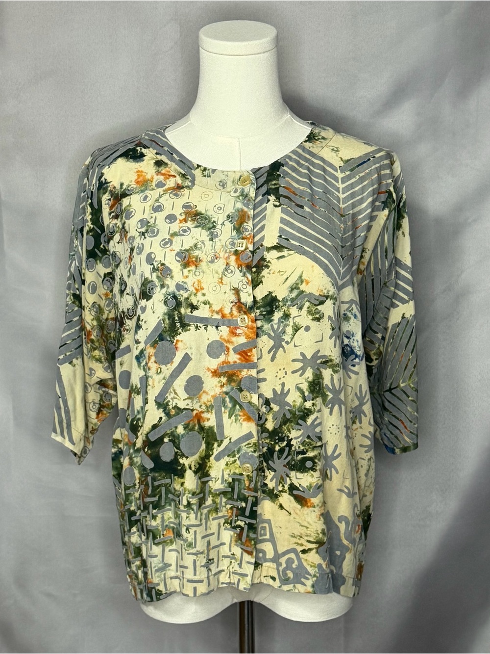 Passports of Pier 1 Imports Blouse 90s Vintage